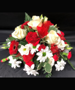 Red and White funerals Flowers